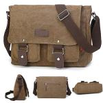 Stylish Brown Canvas Messenger Bag for Men
