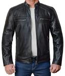 Men's Vintage Leather Diamond Quilted Jacket