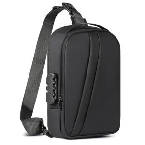 Men's Waterproof Crossbody Sling Bag with USB Port