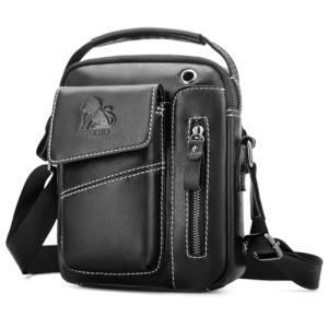 Men's Vintage Leather Crossbody Shoulder Bag