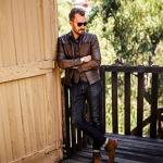 Men's Vintage Brown Cafe Racer Leather Jacket