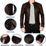 Men's Vintage Brown Cafe Racer Leather Jacket