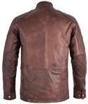 Men's Soft Brown Leather Biker Jacket