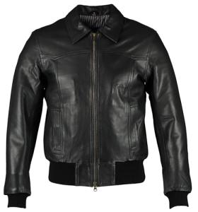 Charlie London Black Real Leather Bomber Jacket for Men