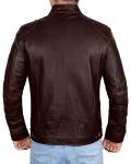 Men's Vintage Brown Cafe Racer Leather Jacket