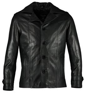 Charlie LONDON Men's Heist Black Leather Jacket