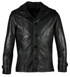 Charlie LONDON Men's Heist Black Leather Jacket