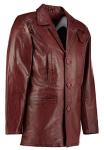 Charlie LONDON Men's Wine Red Leather Jacket