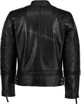 David Beckham Black Leather Biker Jacket for Men