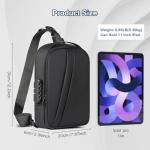 Men's Waterproof Crossbody Sling Bag with USB Port