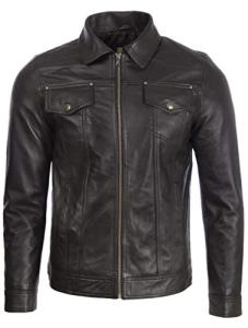 Men's Super-Soft Leather Classic Harrington Jacket
