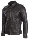 Men's Super-Soft Leather Classic Harrington Jacket