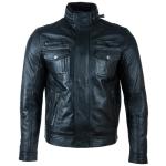 Aviatrix Men’s Vintage Distressed Leather Jacket