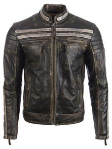 Aviatrix Men's Retro Leather Jacket in 3XL