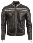 Aviatrix Men's Retro Leather Jacket in 3XL