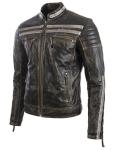 Aviatrix Men's Retro Leather Jacket in 3XL