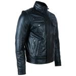 Aviatrix Men’s Vintage Distressed Leather Jacket