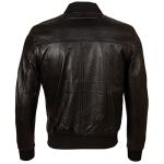 Men's Black Leather Bomber Jacket