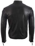 Men's Black Leather Classic Biker Jacket 2XL