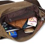 Stylish Brown Canvas Messenger Bag for Men