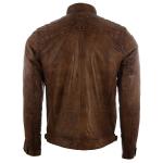 Men's Real Leather Crosshatch Fashion Jacket, 6XL