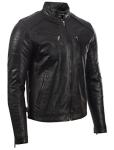 Super Soft Black Leather Fashion Jacket for Men
