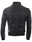 Men’s Slim-Fit Soft Leather Bomber Jacket