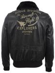 Men's Super-Soft Leather Aviator Bomber Jacket 4XL