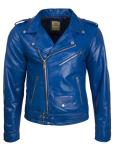 Men's Belted Biker Jacket in Leather