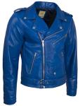 Men's Belted Biker Jacket in Leather