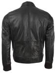 Men's Soft Leather Pilot Fashion Jacket - Black