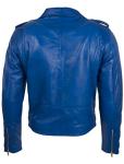 Men's Belted Biker Jacket in Leather