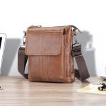 Stylish Brown Leather Crossbody Bag for Men