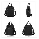Men’s Waterproof Crossbody Messenger Bag, Black