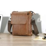 Stylish Brown Leather Crossbody Bag for Men