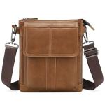 Stylish Brown Leather Crossbody Bag for Men