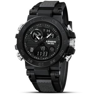 LN LENQIN Men's Waterproof Digital Sports Watch