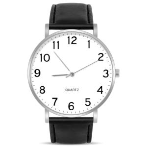 Stylish 39MM Men's Chronograph Leather Watch