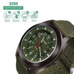 Vicloon Men's Analogue Military Watch with Glow Features
