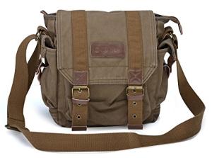 Army Green Vintage Canvas Messenger Bag