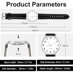 Stylish 39MM Men's Chronograph Leather Watch