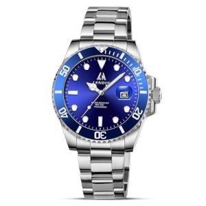 Stylish Minimalist Waterproof Men's Watch - Silver Blue
