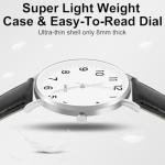 Stylish 39MM Men's Chronograph Leather Watch
