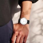 Stylish 39MM Men's Chronograph Leather Watch