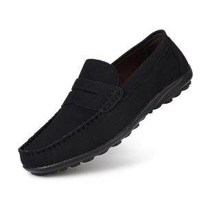 Rodawu Men's Black Suede Slip-On Loafers Size 10.5
