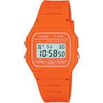 Casio 37mm Digital Watch with Orange Rubber Strap