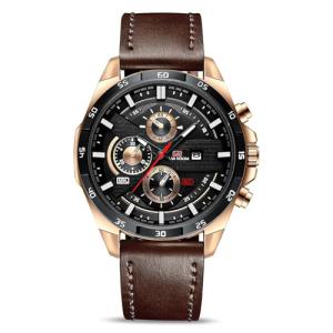 OFFCUP Men's Chronograph Leather Watch - Elegant Style