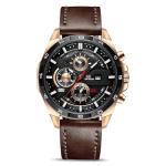OFFCUP Men's Chronograph Leather Watch - Elegant Style