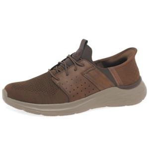 Skechers Slip-On Shoes for Men, Dark Brown