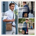 Men's Brown Leather Messenger Shoulder Bag
